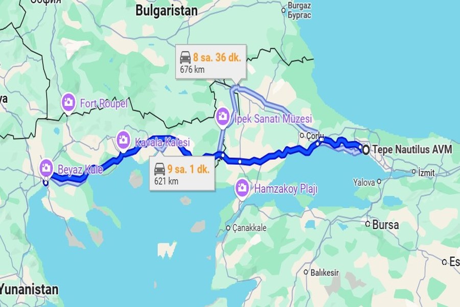Otobüs ile Yunanistan Turu 4 Gece 6 Gün PNR001