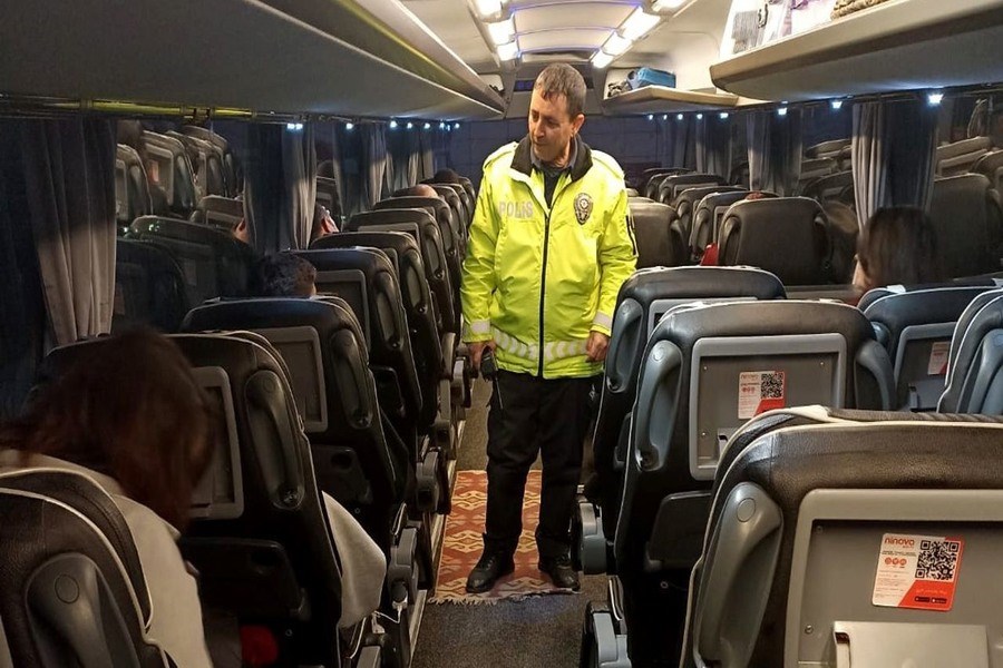 Nevşehir’de Şehirlerarası Otobüslere Denetim Yapıldı